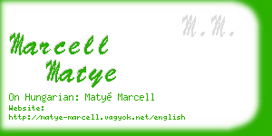 marcell matye business card